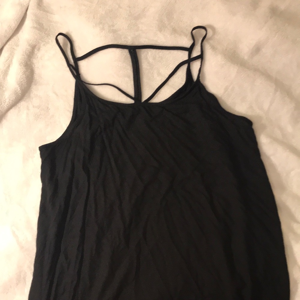 all black spaghetti strap